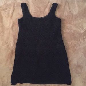 Juicy couture black crochet mini dress size 8